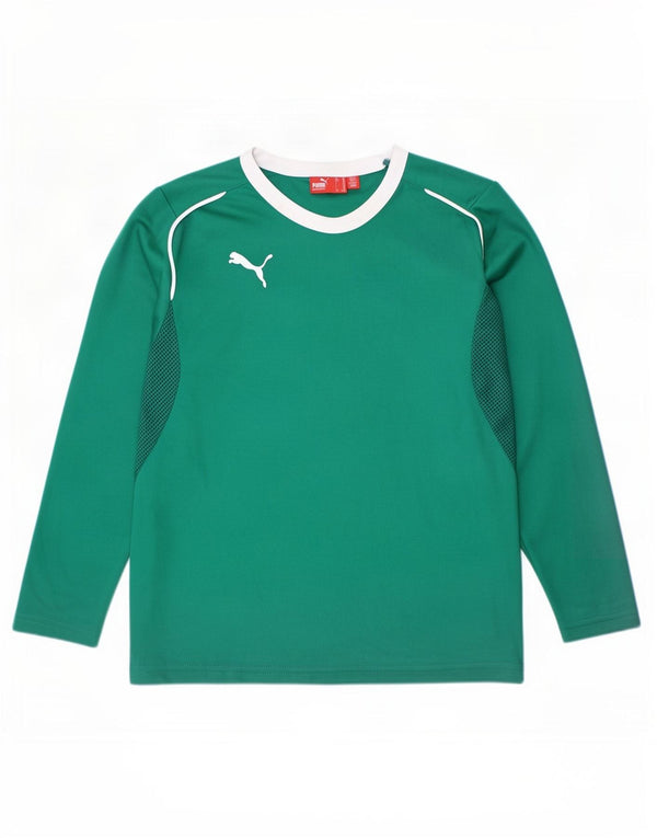 Puma Haut à manches longues garçon 9-10 ans Vert Colourblock