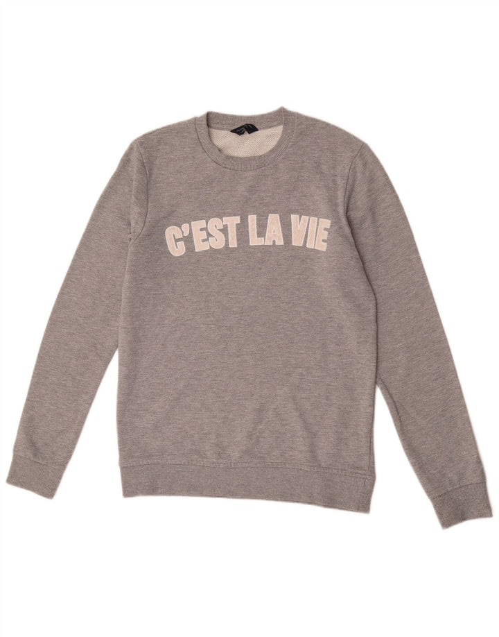 Jack & Jones Sweat-Shirt Graphique Homme Gris Moyen Coton