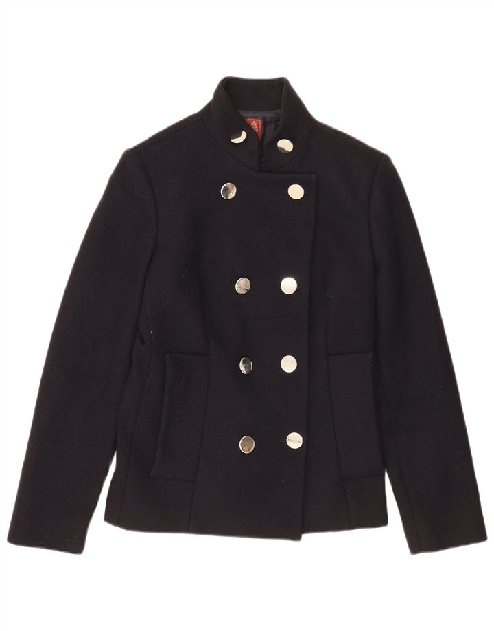 Dondup Caban Femme IT 44 Laine Bleu Marine Moyen