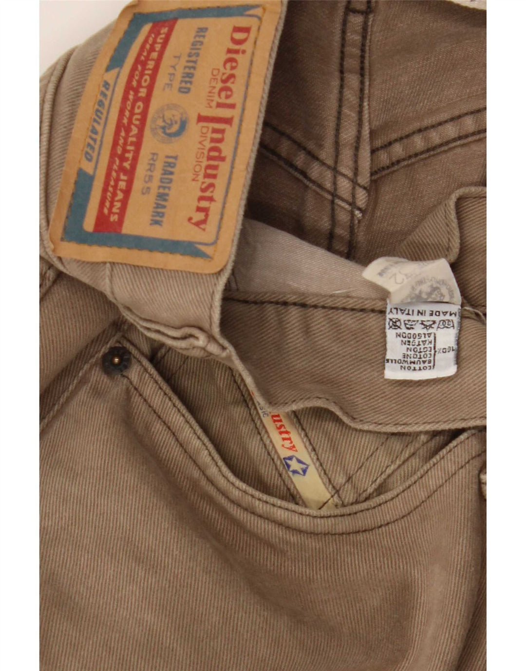 Diesel Jean droit homme W32 L33 marron coton