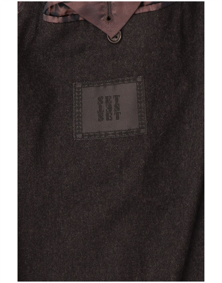 vintage Mens Overcoat UK 44 2XL Gris