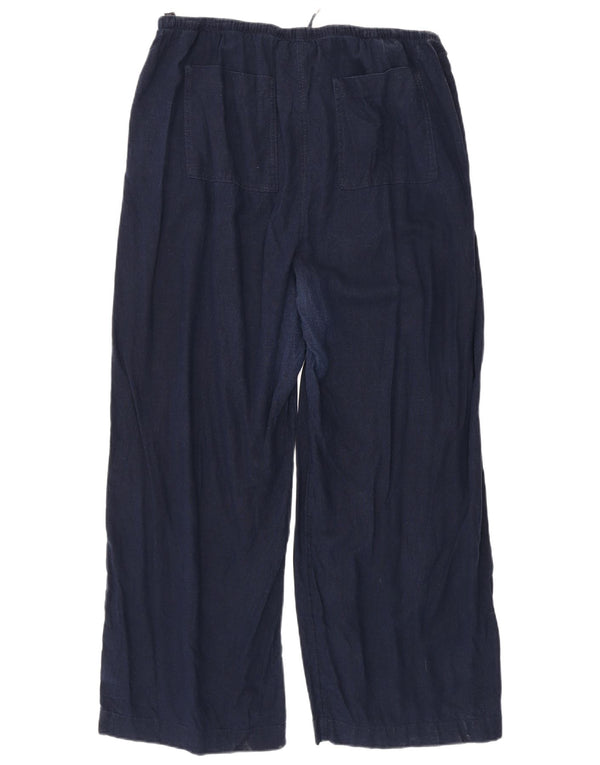 Marks & Spencer Pantalon chino taille haute pour femme UK 18 XL W36 L29 Bleu marine