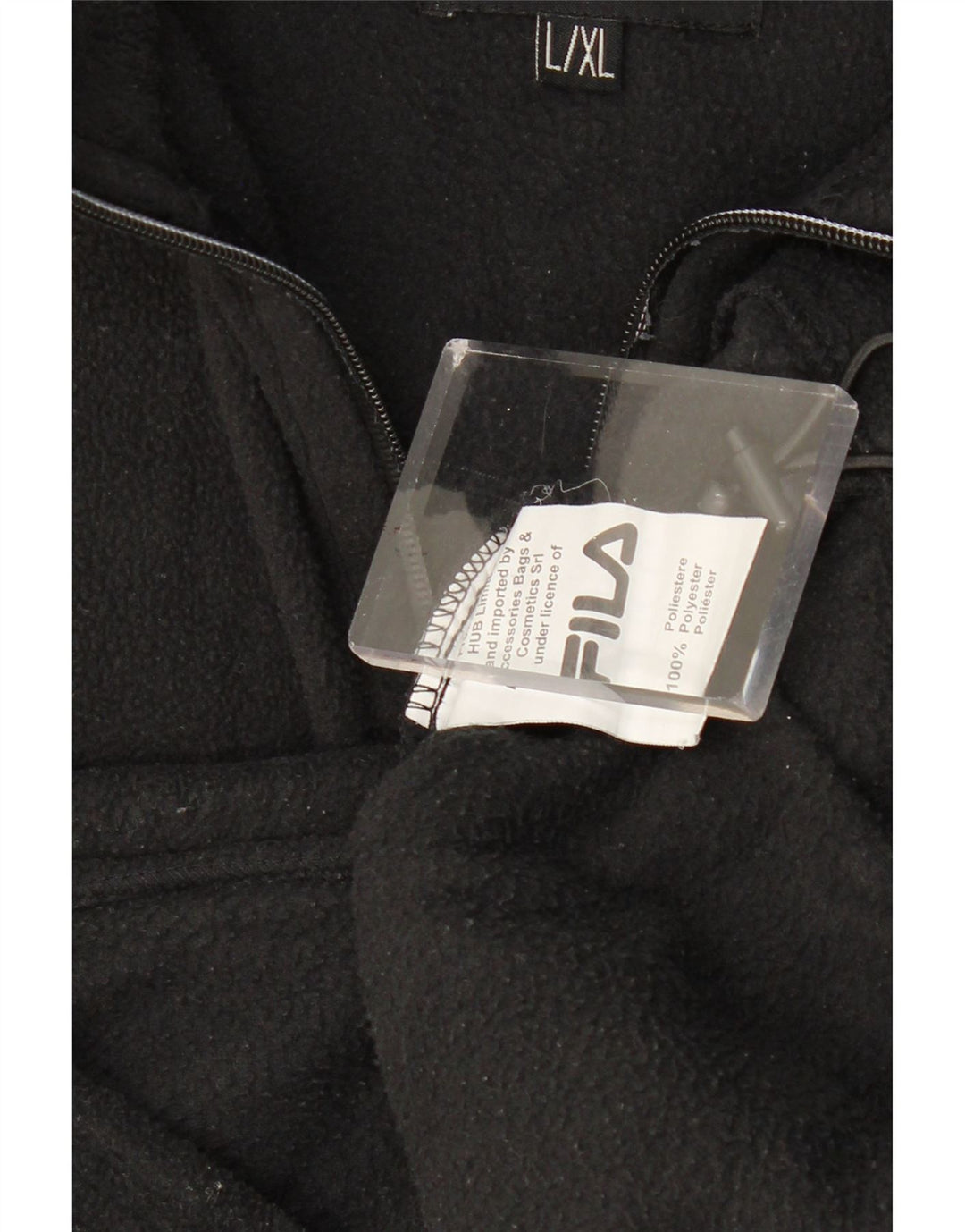 FILA Veste polaire homme UK 40 Large Noir Polyester