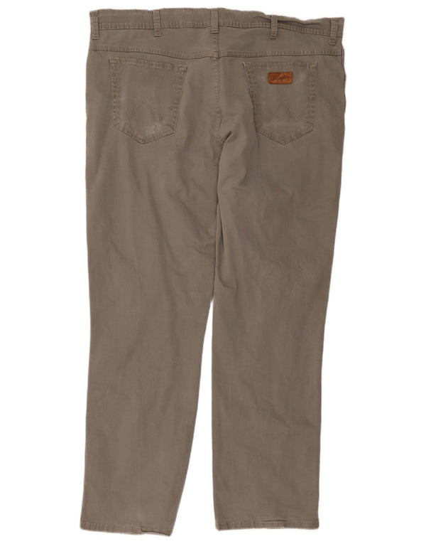 Wrangler Pantalon décontracté droit Texas Stretch pour homme W42 L32 Gris Coton