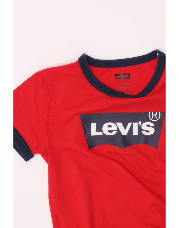 Levi's T-shirt graphique pour garçon 3-4 ans Rouge Colourblock