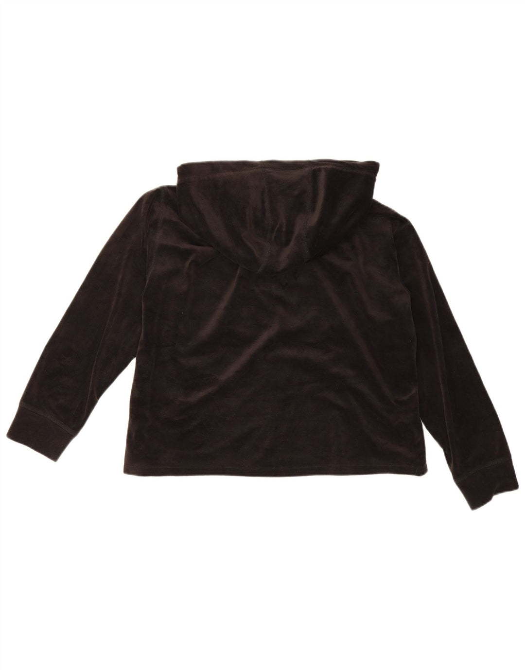 Dkny Haut à capuche surdimensionné en velours à manches longues pour femme UK 12 Noir moyen