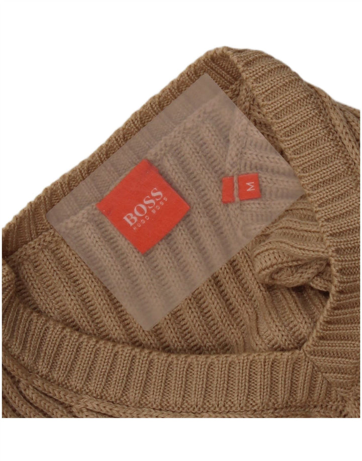 Hugo Boss Pull col V Homme Beige Moyen