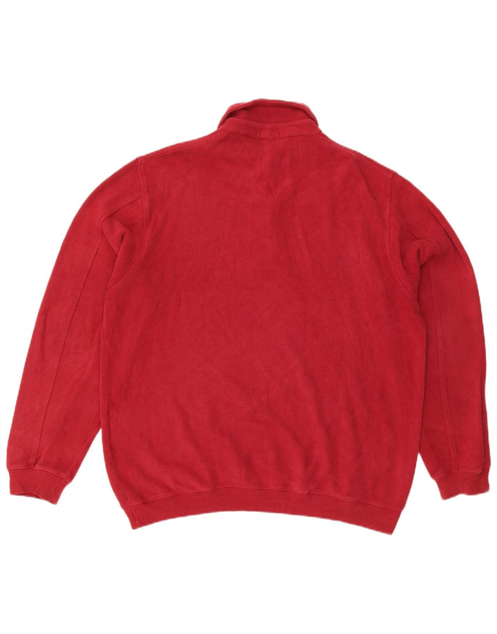 Gant Pull Col Polo Homme Rouge Moyen Coton
