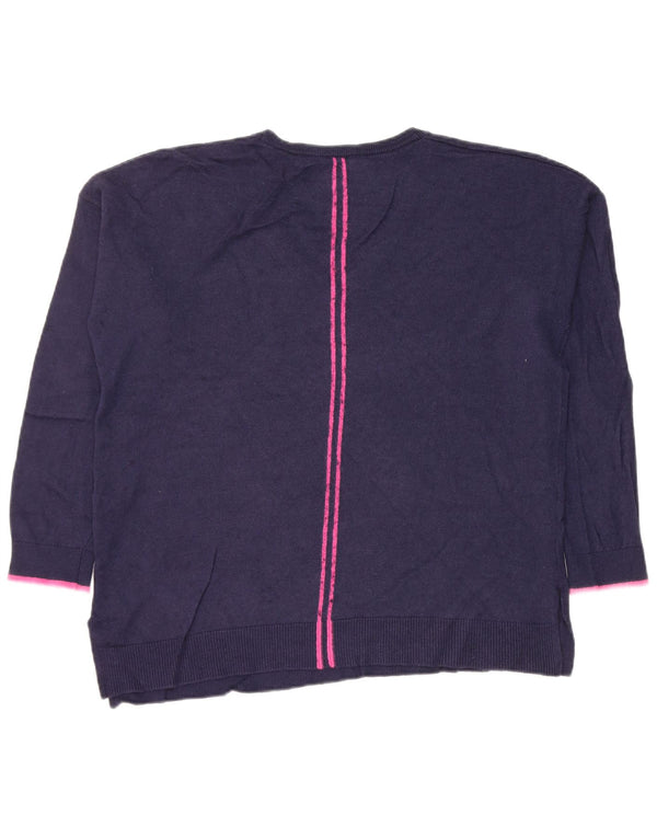 Joules Pull col V pour femme UK 44 Bleu marine moyen Viscose