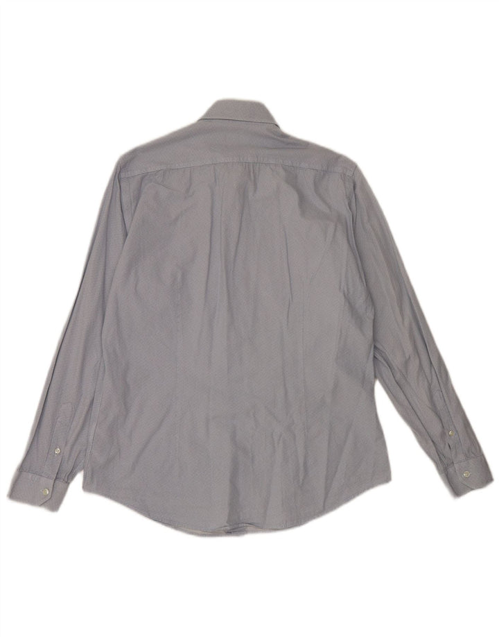 Liu Jo Chemise Slim Fit Homme Taille 40 Coton Géométrique Bleu Moyen