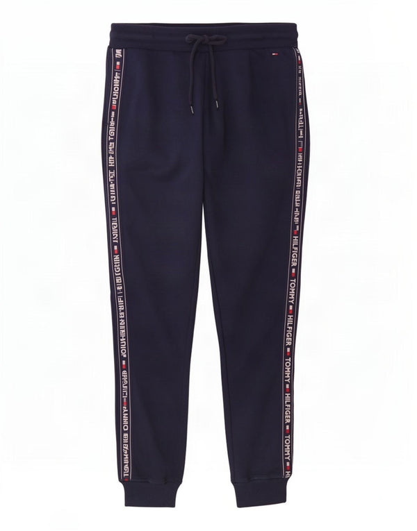 Tommy Hilfiger Pantalon de survêtement graphique pour femme UK 6 XS Bleu marine