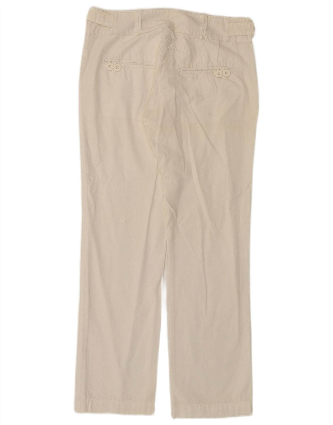 DESIGUAL Pantalon Chino Droit Femme EU 38 Medium W30 L28 Coton Blanc