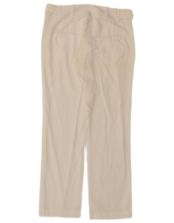 DESIGUAL Pantalon Chino Droit Femme EU 38 Medium W30 L28 Coton Blanc