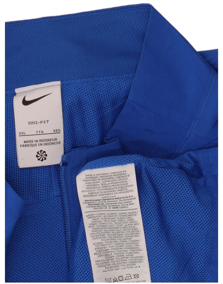 Nike Hommes Graphique Survêtement Top Veste 2XL Bleu Rayé Polyester