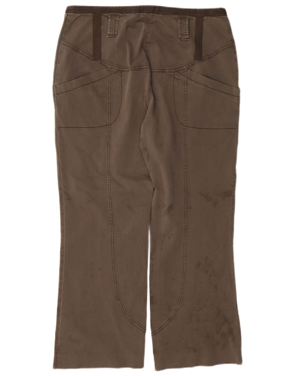 Max & Co. Womens Cropped Trousers UK 16 Large W34 L24 Brown