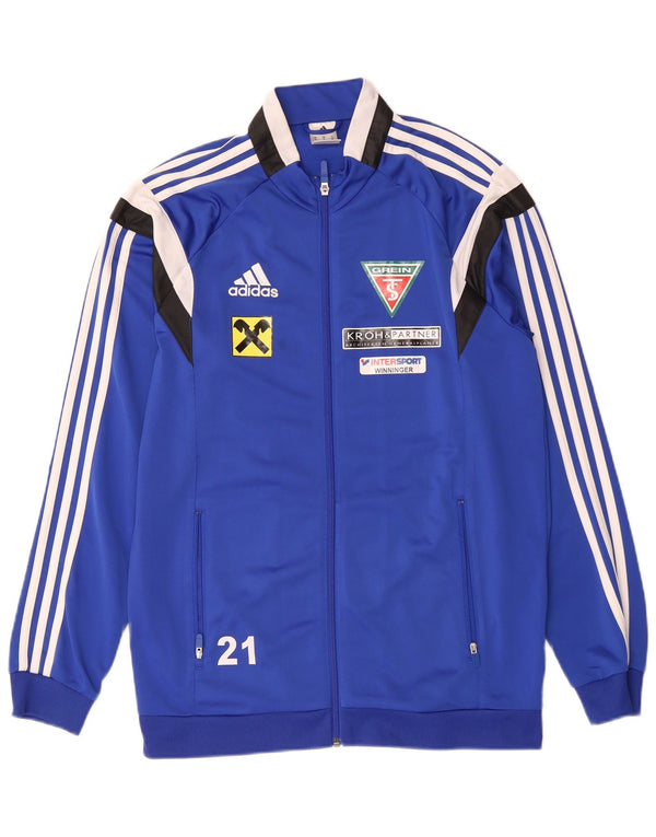 Adidas Veste de Survêtement Graphique Homme Bleu Moyen Polyester Colorblock