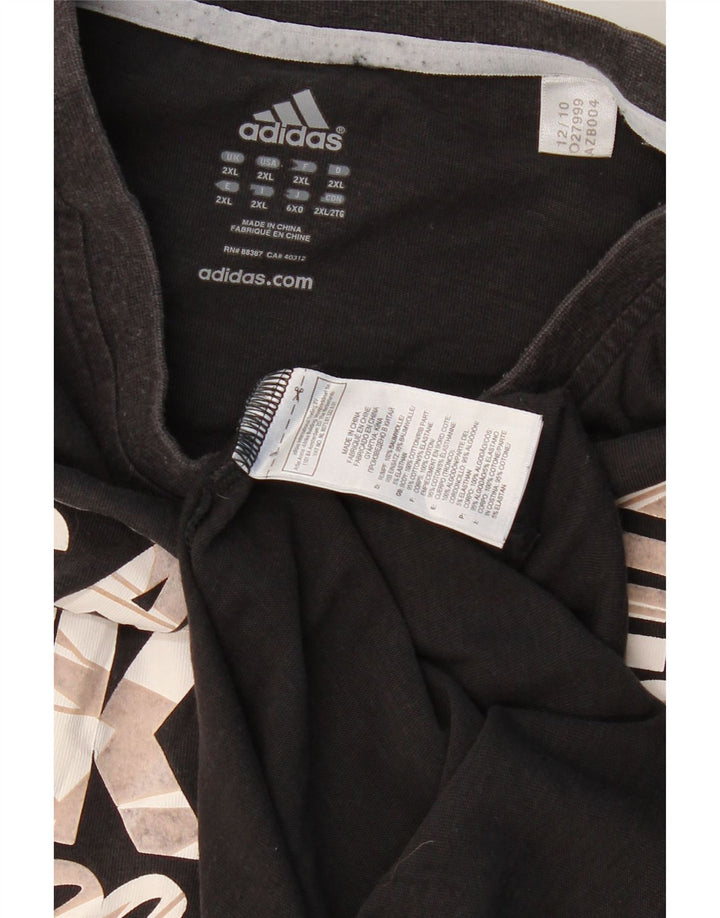 ADIDAS T-shirt graphique Los Angeles Lakers pour homme en coton noir 2XL