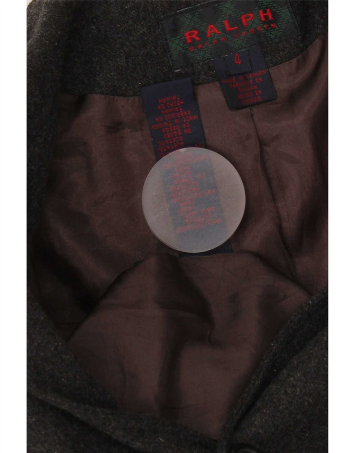 Ralph Lauren Veste blazer à 3 boutons pour femme US 4 Petite laine grise