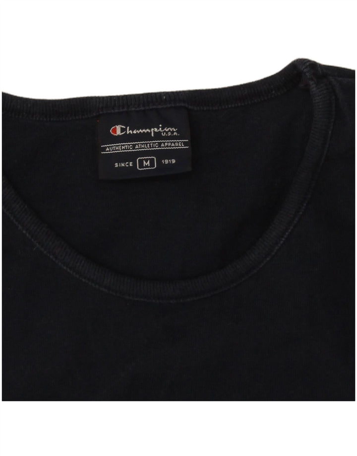 Champion T-shirt graphique pour femme UK 12 Bleu marine moyen