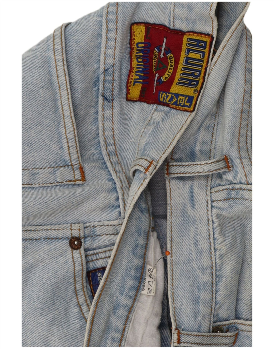 VINTAGE Short en jean femme W29 coton bleu moyen