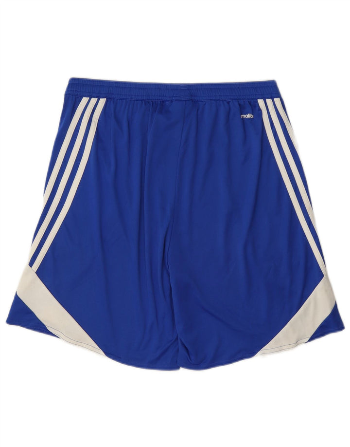 Adidas Short de Sport Climalite Homme Bleu Moyen Polyester Colorblock