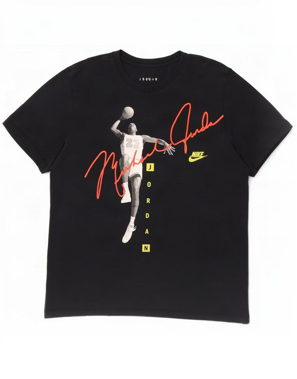Jordan T-shirt graphique pour homme XL en coton noir