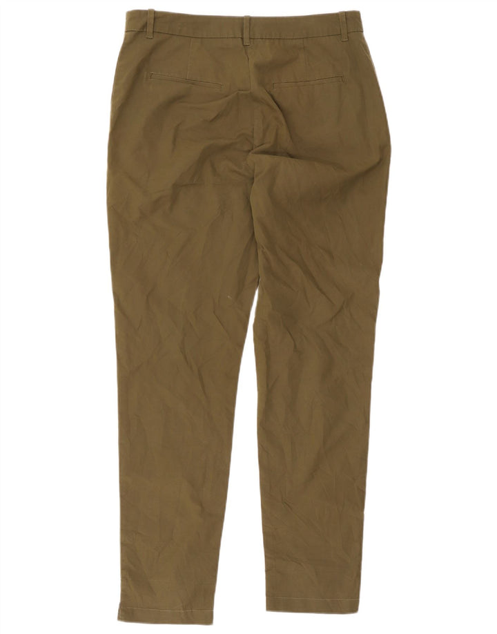 Marks & Spencer Pantalon Capri Slim pour Femme UK 12 Medium W32 L20 Kaki
