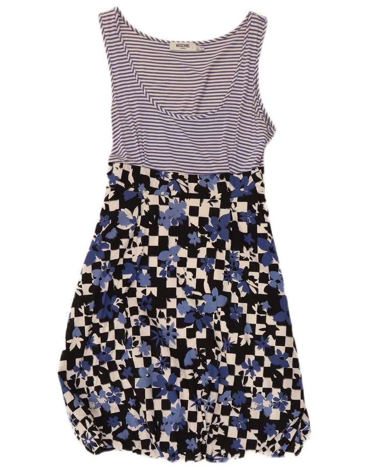 Moschino Robe d'été pour femme UK 8 Petit Bleu Floral