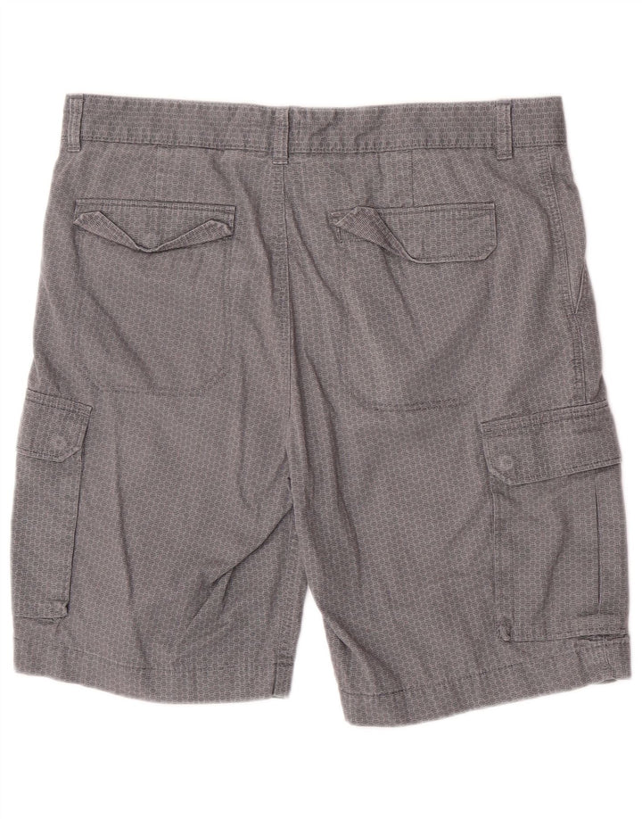 Marks & Spencer Short cargo pour homme W34 en coton géométrique gris moyen