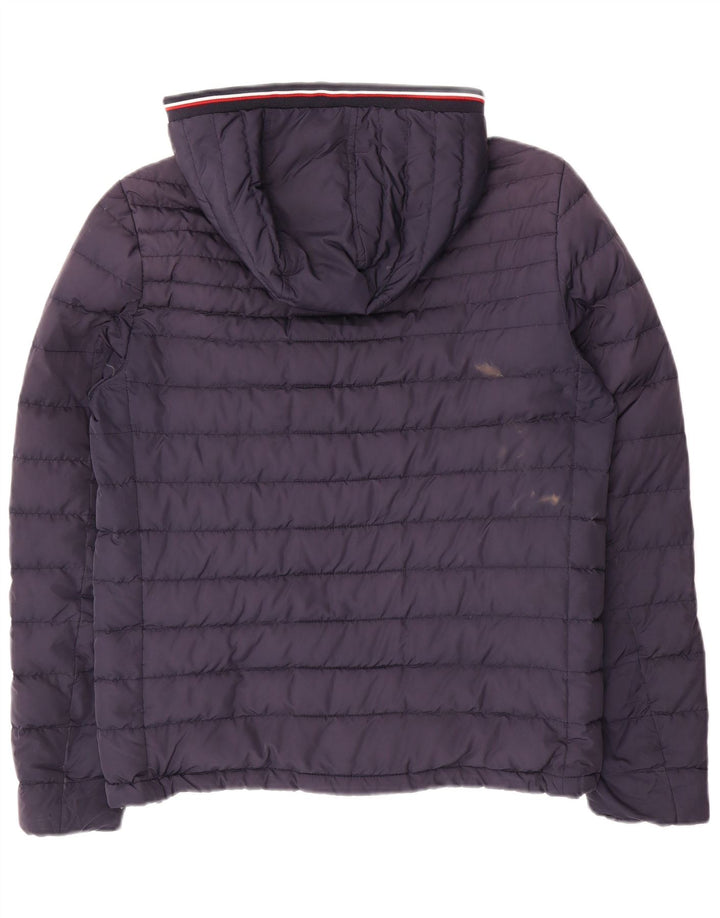 Tommy Hilfiger Veste matelassée à capuche pour homme UK 36 Small Bleu marine Polyester