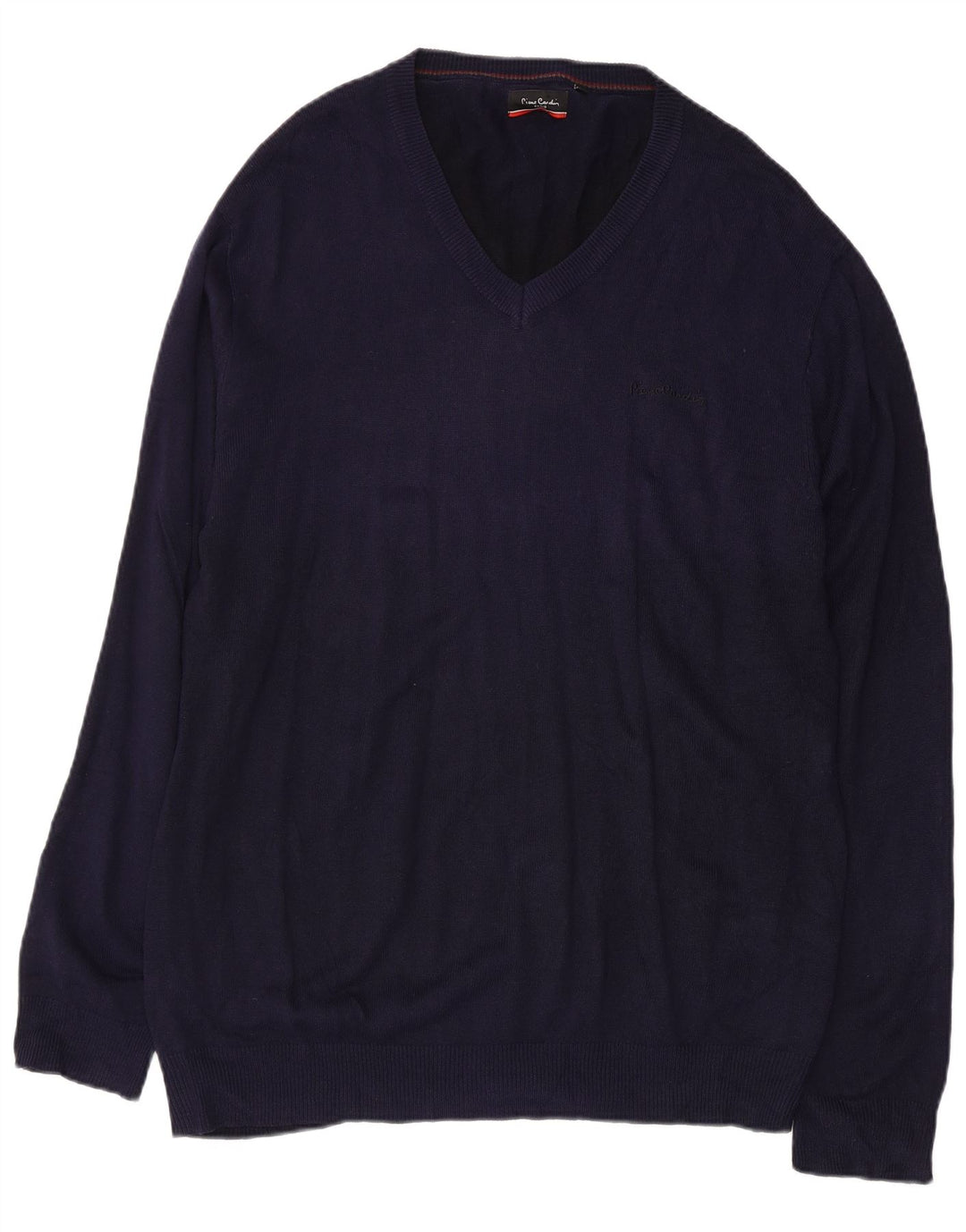 PIERRE CARDIN Pull Col V Homme 2XL Bleu Marine Acrylique