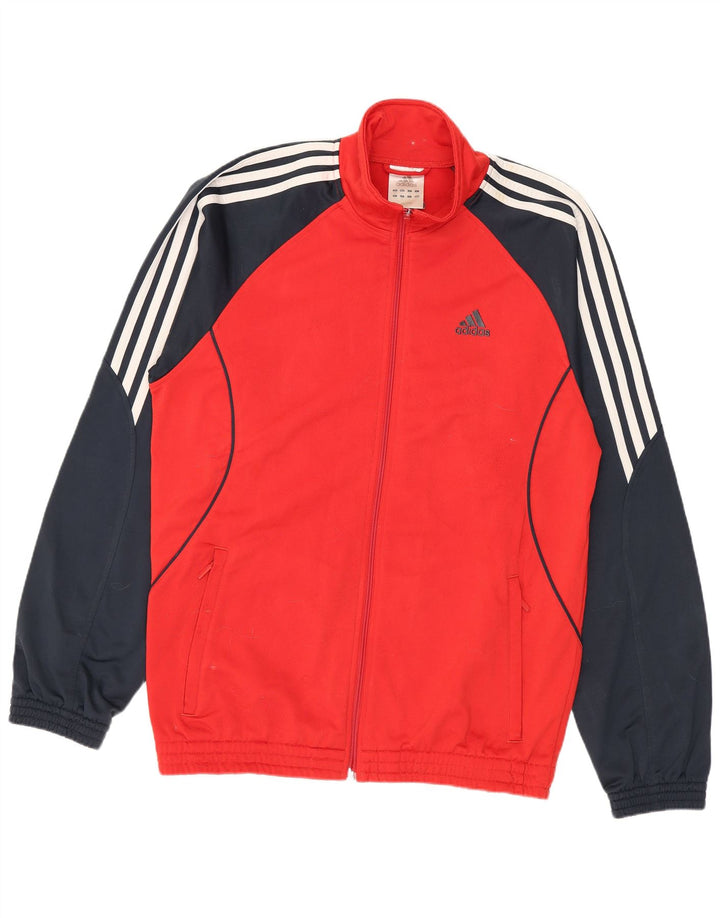 Adidas Veste de survêtement pour homme UK 38/40 Rouge moyen Polyester colour block
