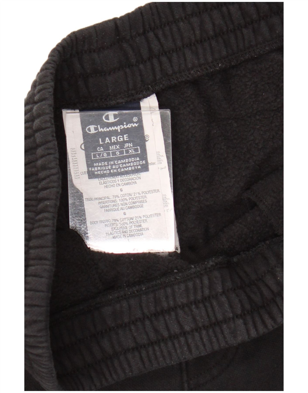 CHAMPION Pantalon de Survêtement Graphique Homme Joggers Large Noir Colourblock