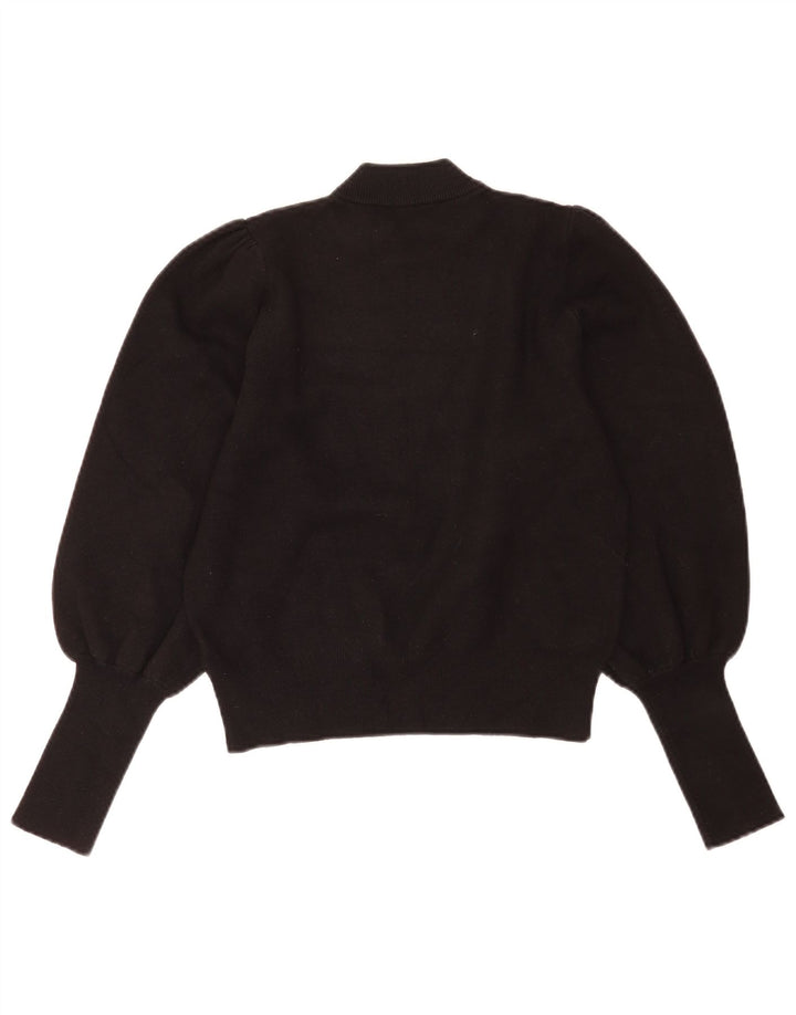Zara Pull à col roulé pour femme UK 12 Noir moyen