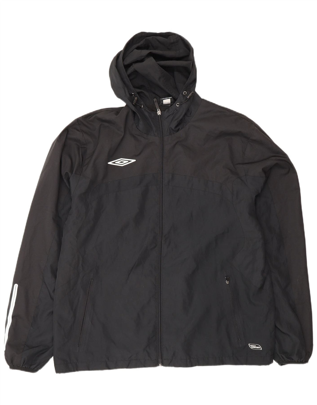 UMBRO Veste de survêtement à capuche pour homme XL Noir Polyester