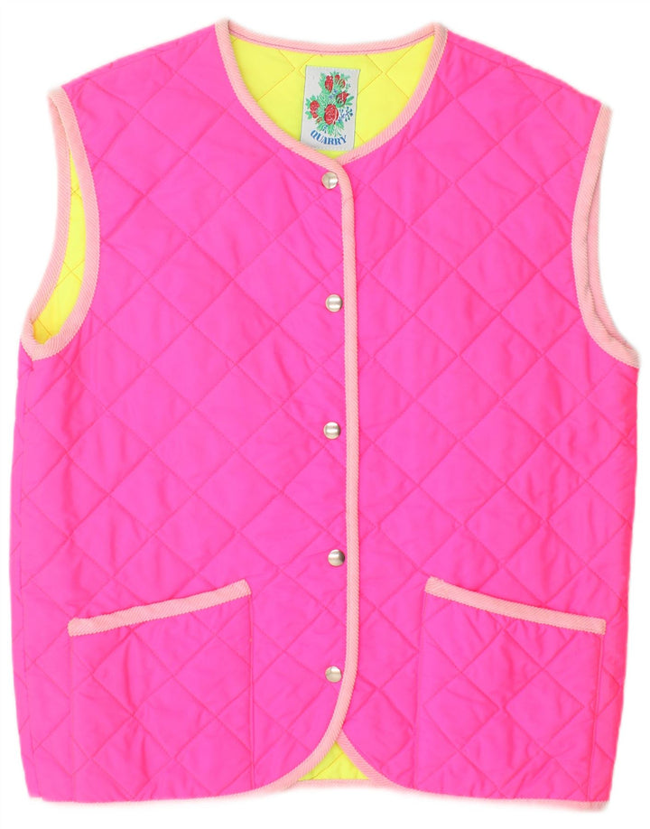 QUARRY Gilet matelassé pour femme UK 14 Polyamide rose moyen