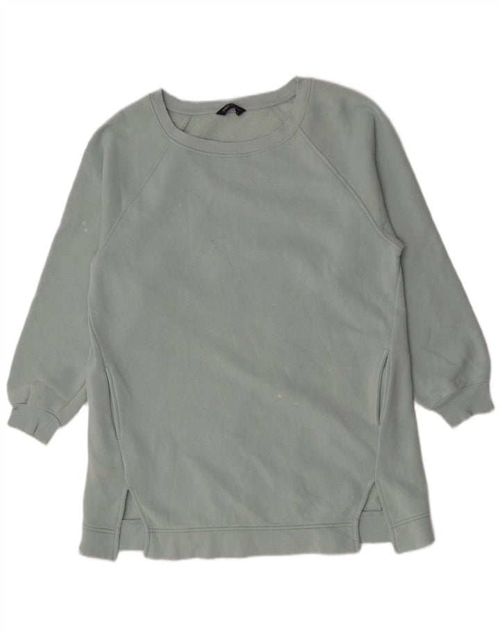 Marks & Spencer Sweat-shirt long pour femme UK 14 Bleu moyen Coton