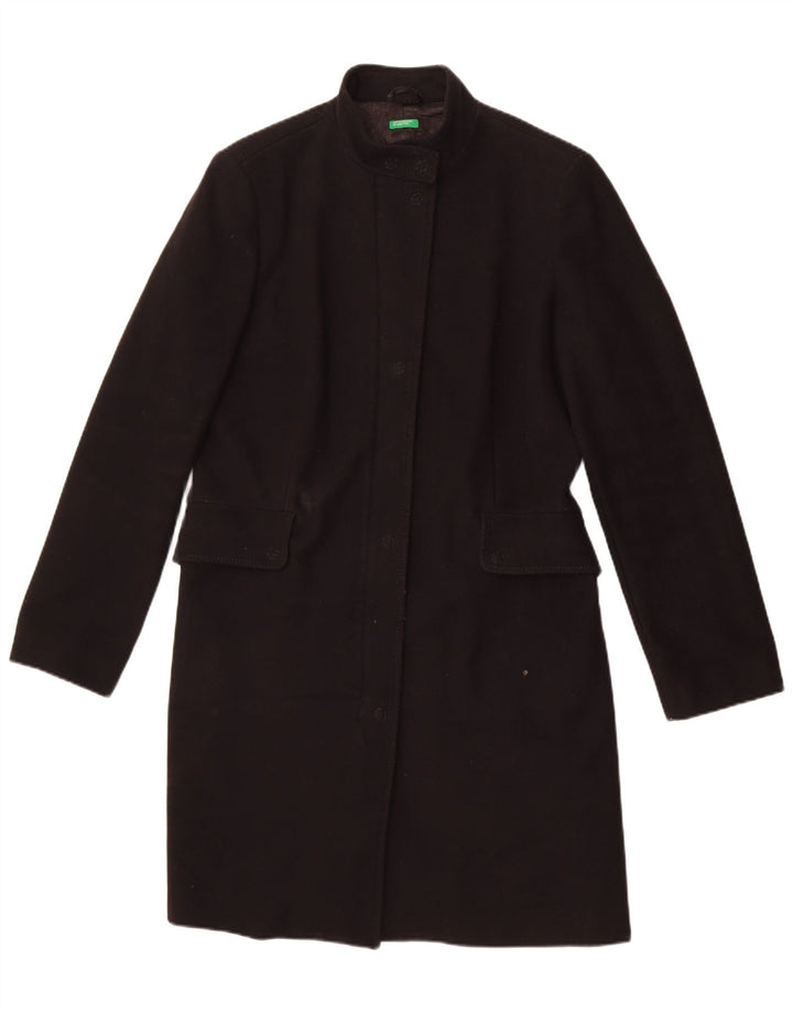 Benetton Pardessus Femme IT 46 Large Laine Noire
