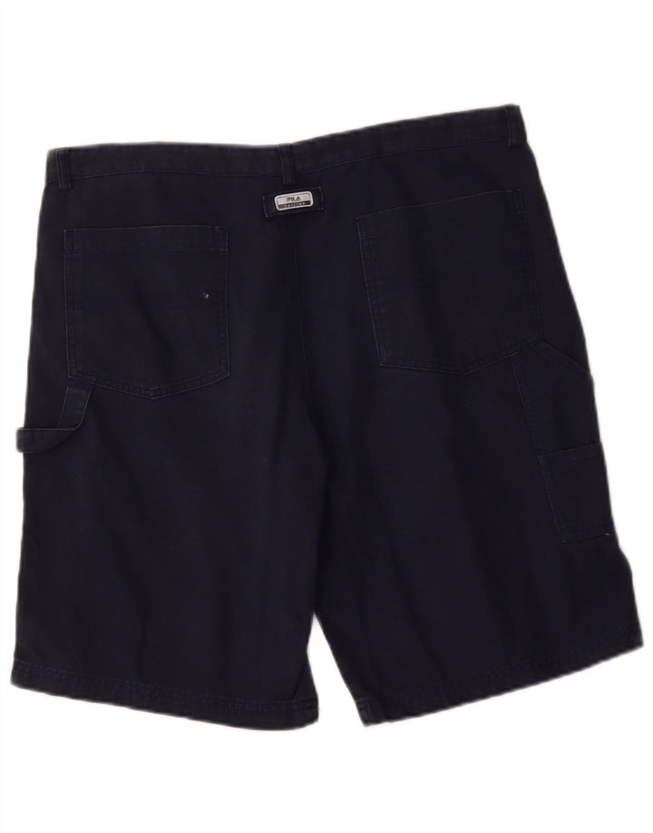 FILA Short Cargo Homme IT 52 XL W36 Bleu Marine Coton