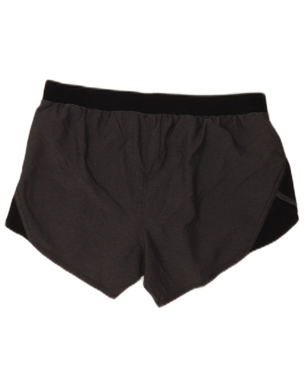 Under Armour Womens Heat Gear Sport Shorts UK 14 Medium Grey Colourblock