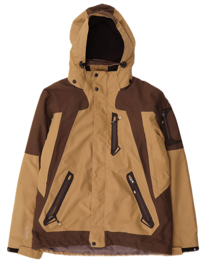 Killtec Veste coupe-vent à capuche pour homme UK 38 Marron moyen Colourblock