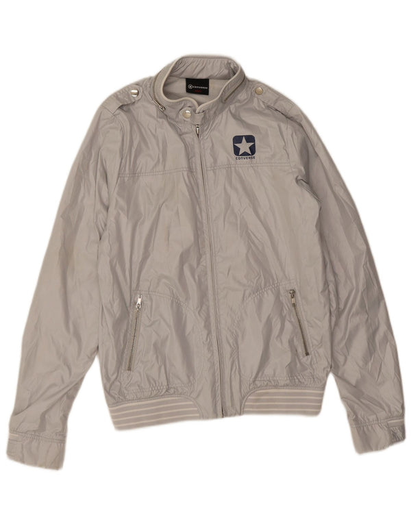 Converse Veste de pluie militaire pour homme UK 36 Small Gris Polyester
