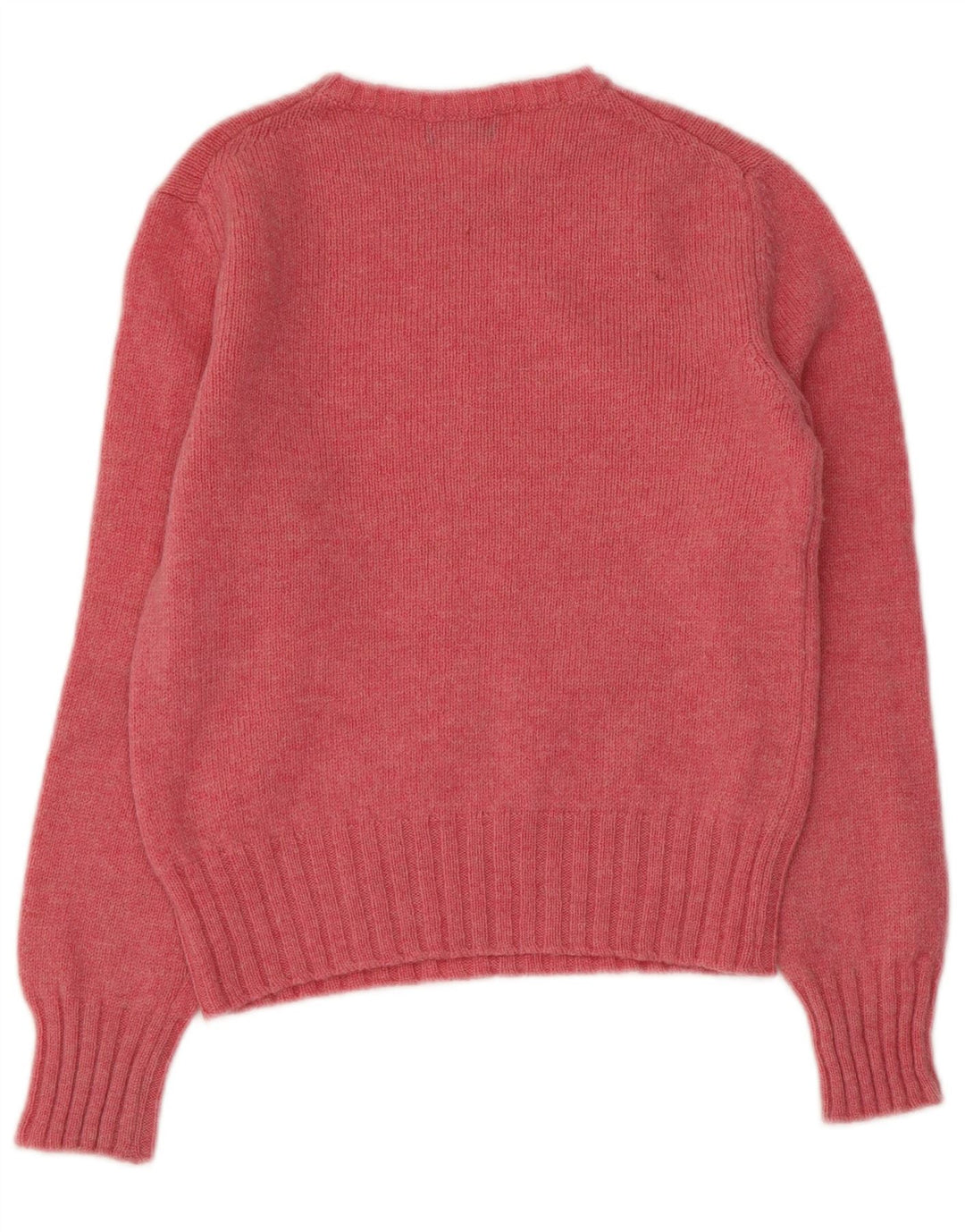 BENETTON Pull court à col bateau pour femme UK 8 Petit Rose