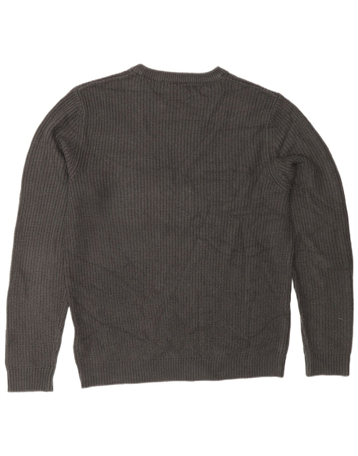 Jack & Jones Pull à col rond pour homme, grand, gris, acrylique