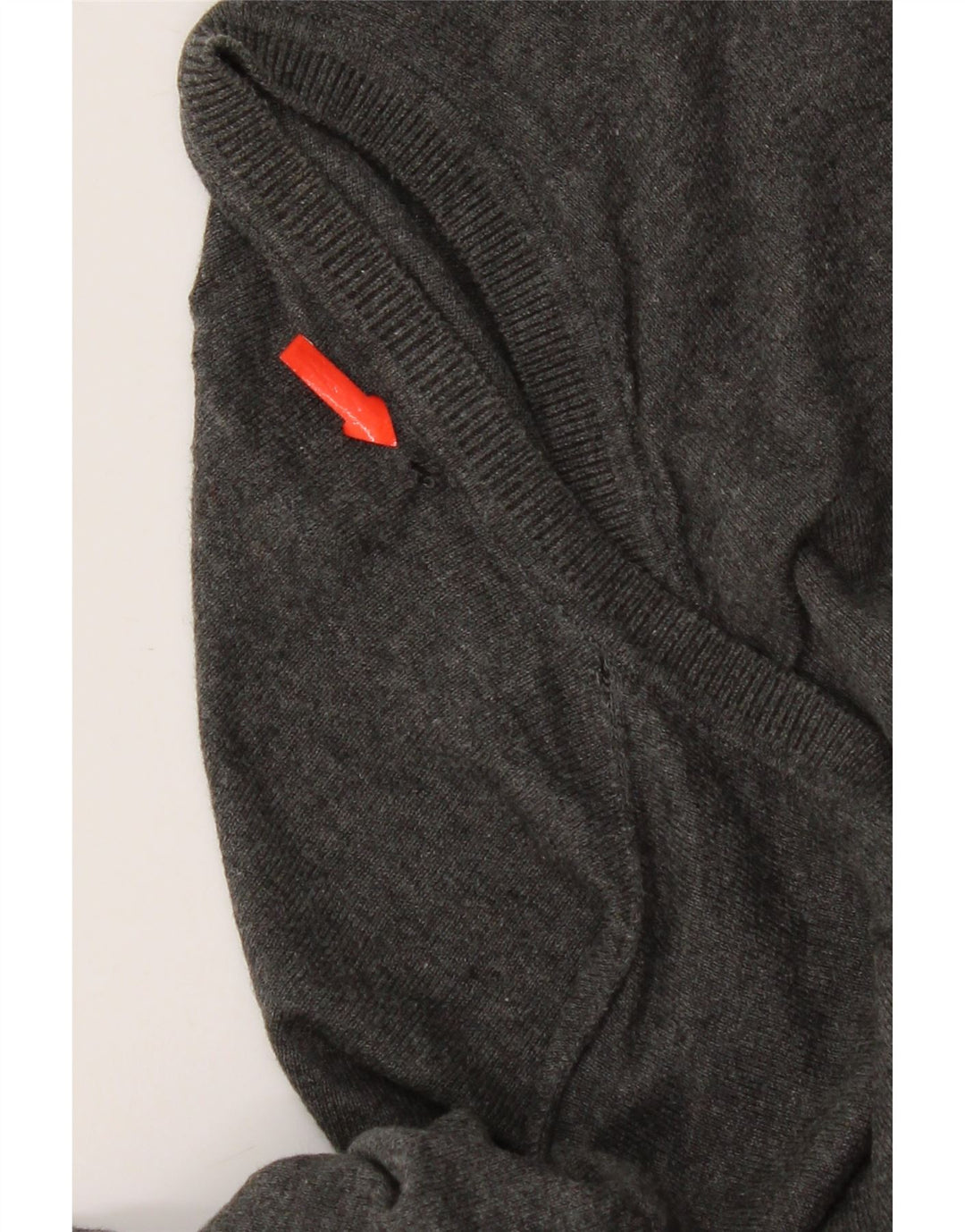 Zara Pull Col V Homme Gris Moyen Soie