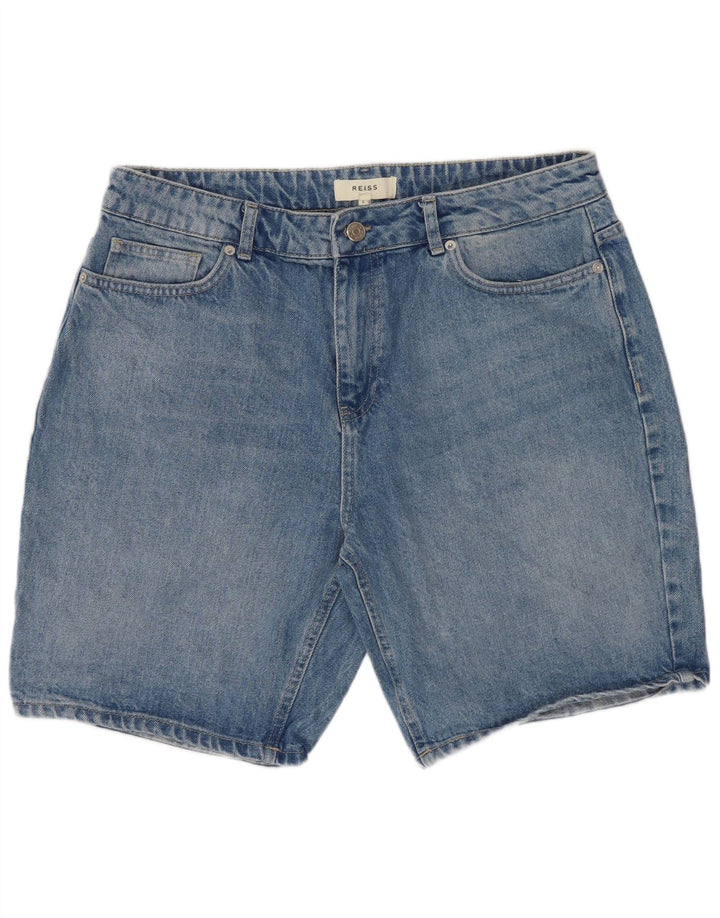 Reiss Hommes Denim Shorts W34 Grand Bleu Coton