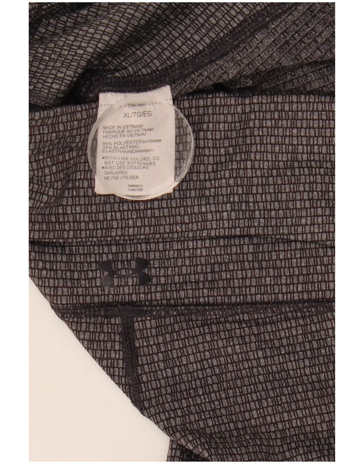 UNDER ARMOUR Legging court coupe slim pour femme UK 18 XL Gris Géométrique