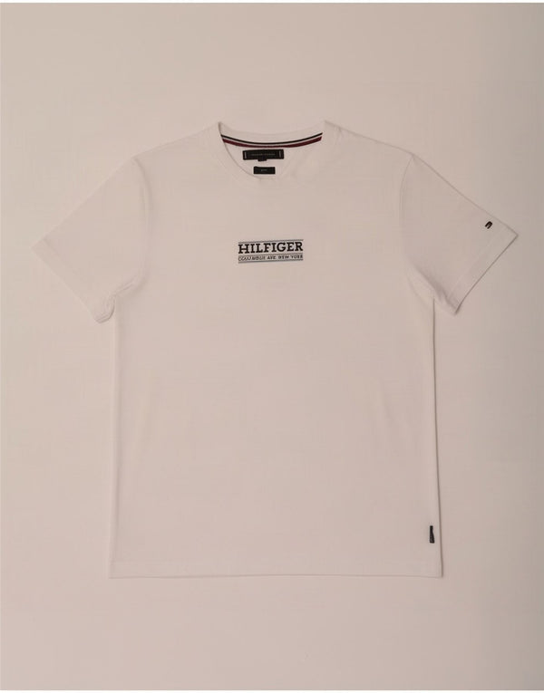 Tommy Hilfiger T-shirt graphique coupe slim pour homme XL Blanc Coton