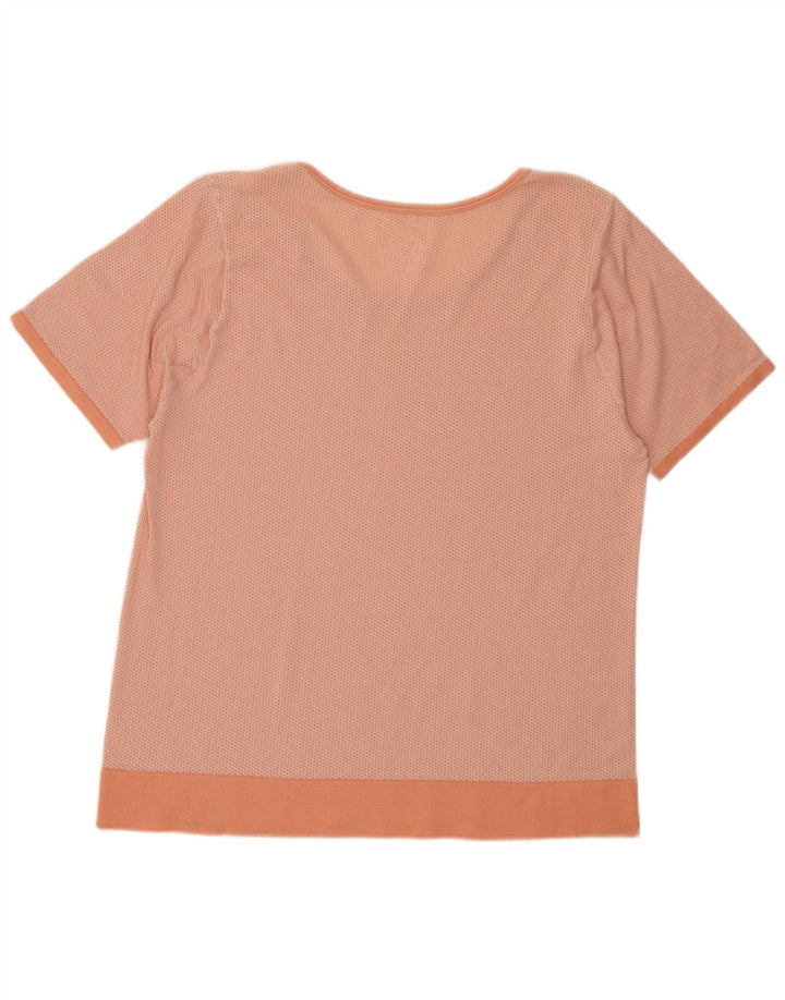 ADIDAS T-shirt Dri Fit pour femme UK 18 XL Orange Colourblock