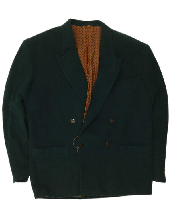 Nazareno Gabrielli Veste Blazer Double Boutonnage Homme IT 52 XL Laine Verte